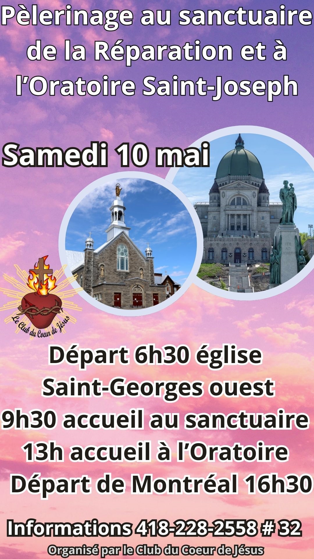 Pèlerinage Oratoire St-Joseph et Sanctuaire de le Réparation.