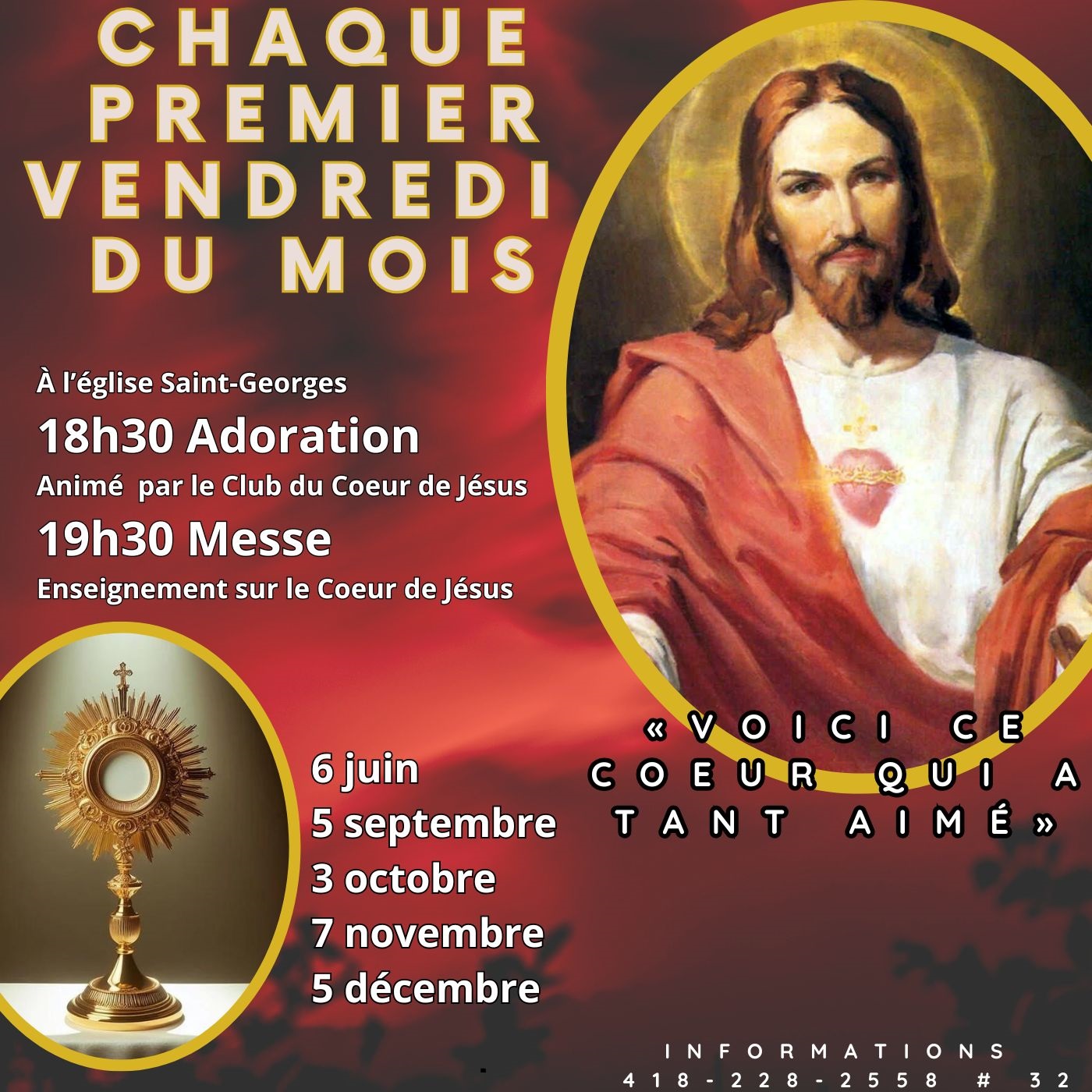 Chaque Premier vendredi  du mois ÉGLISE SAINT-GEORGES