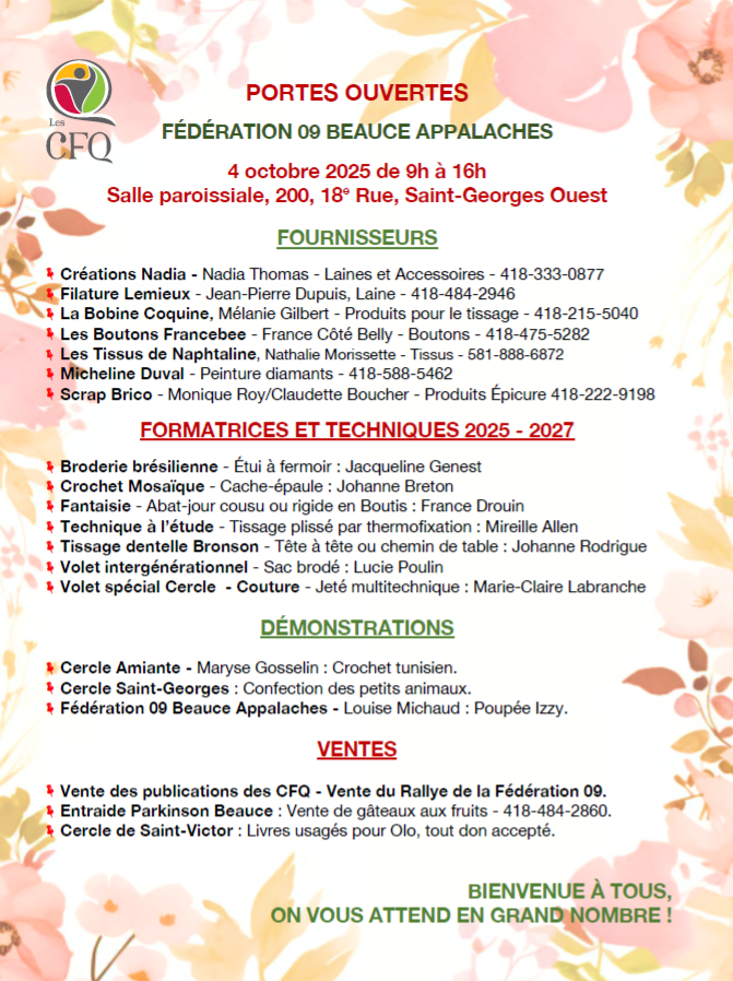 Journée Portes Ouvertes  - samedi 4 octobre 2025