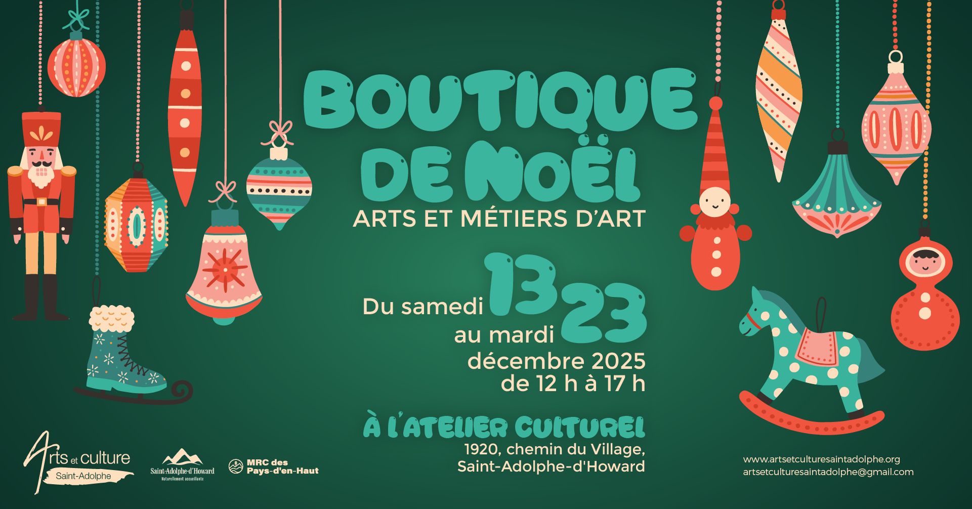 Boutique de Noël - Atelier culturel Saint-Adolphe-d'Howard