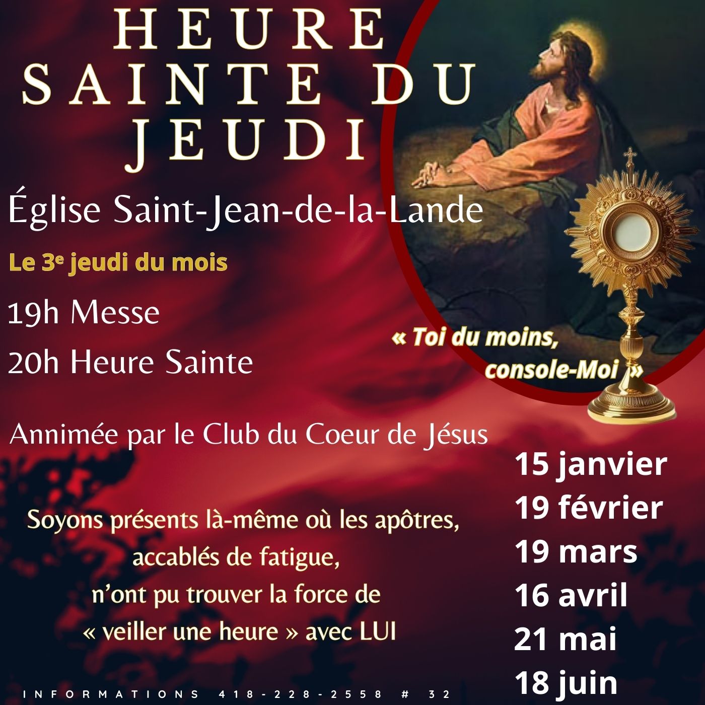 Heure Sainte 3e jeudi 