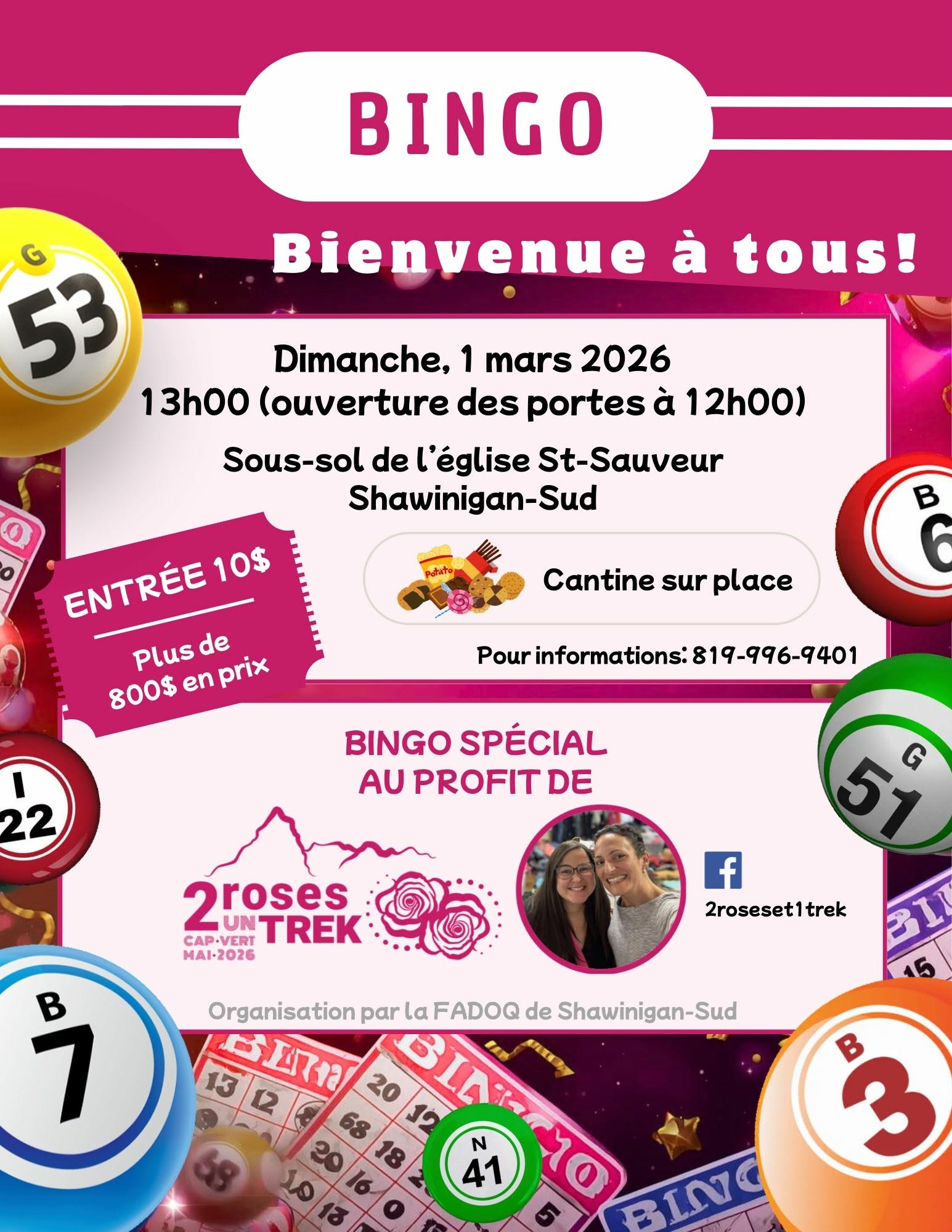 Bingo FADOQ DE SHAWINIGAN-SUD 