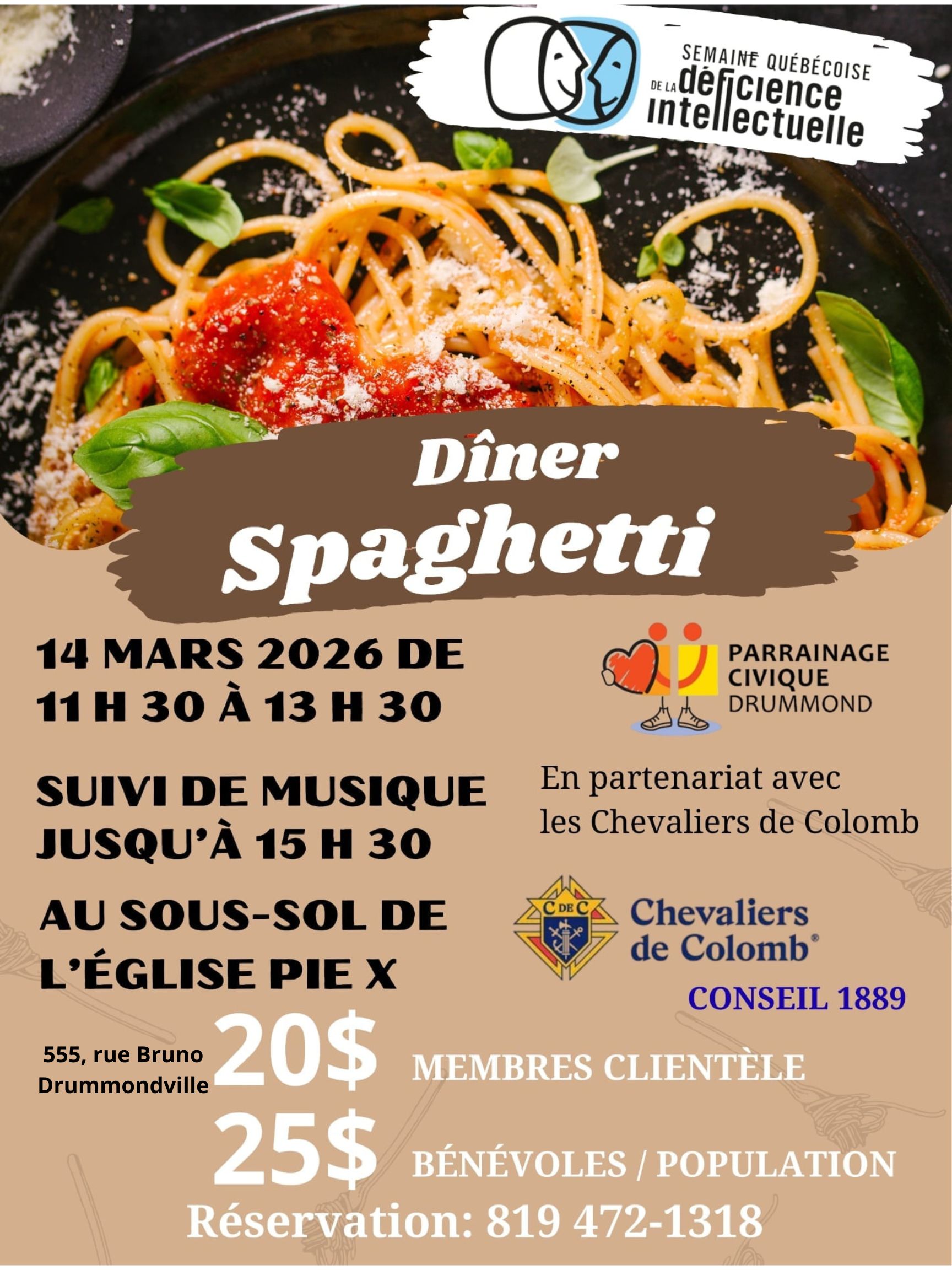 Affiche de notre événement