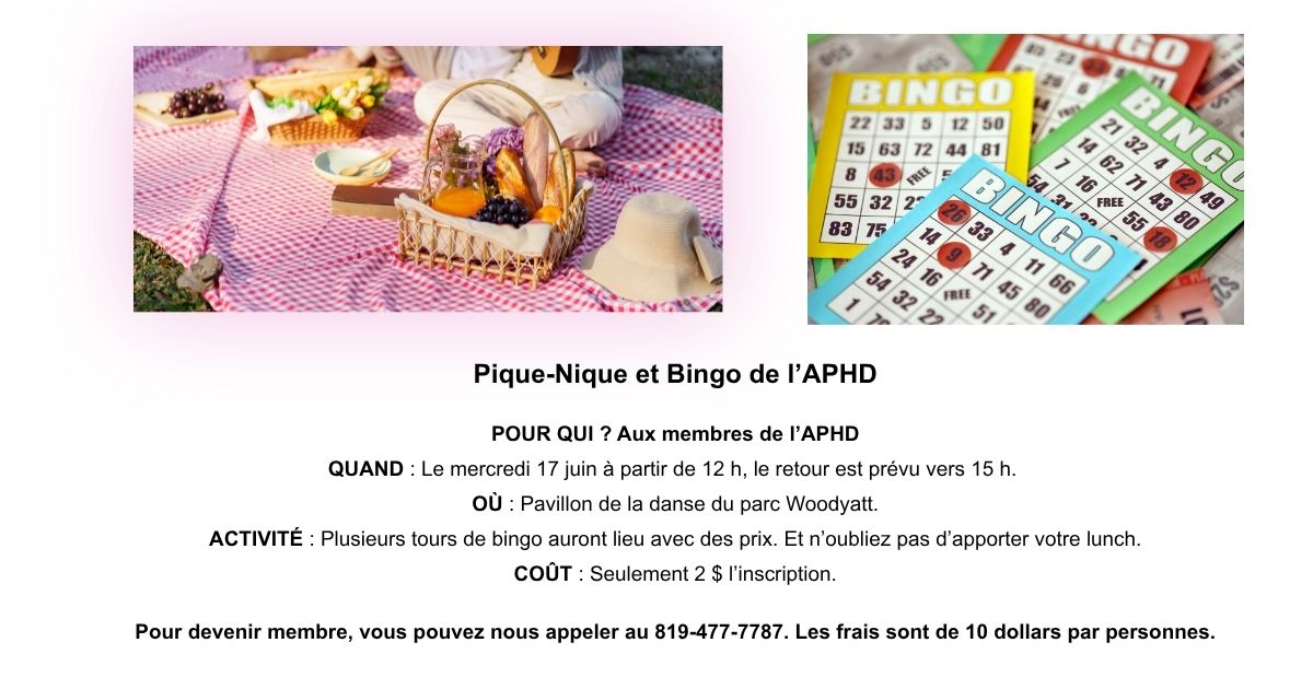 Pique nique et Bingo APHD
