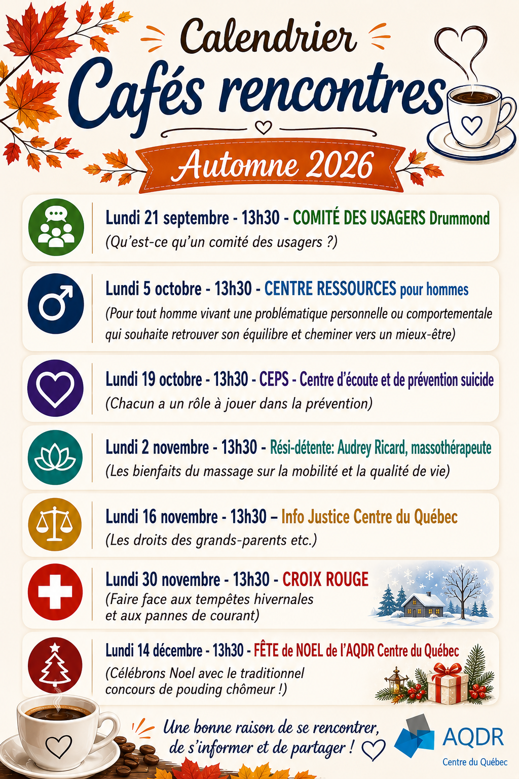 Cafés rencontre AQDR 