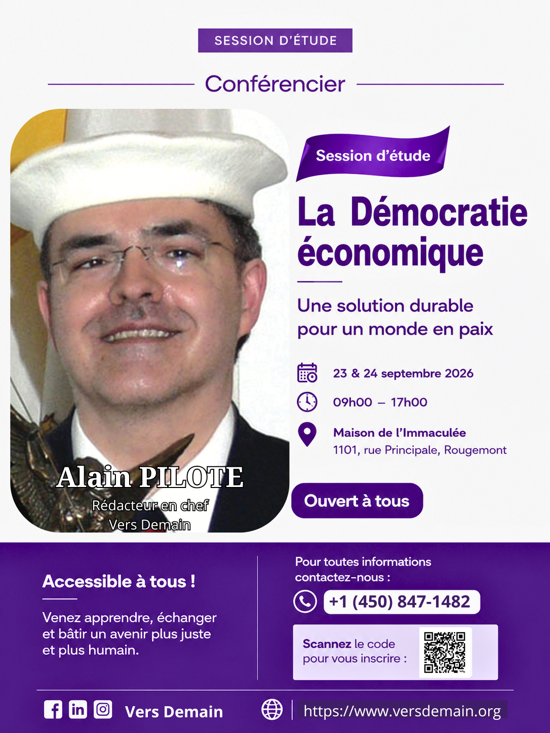 Les 23 et 24 septembre 2026, l’Institut Louis Even vous invite à une session d’étude consacrée à la démocratie économique