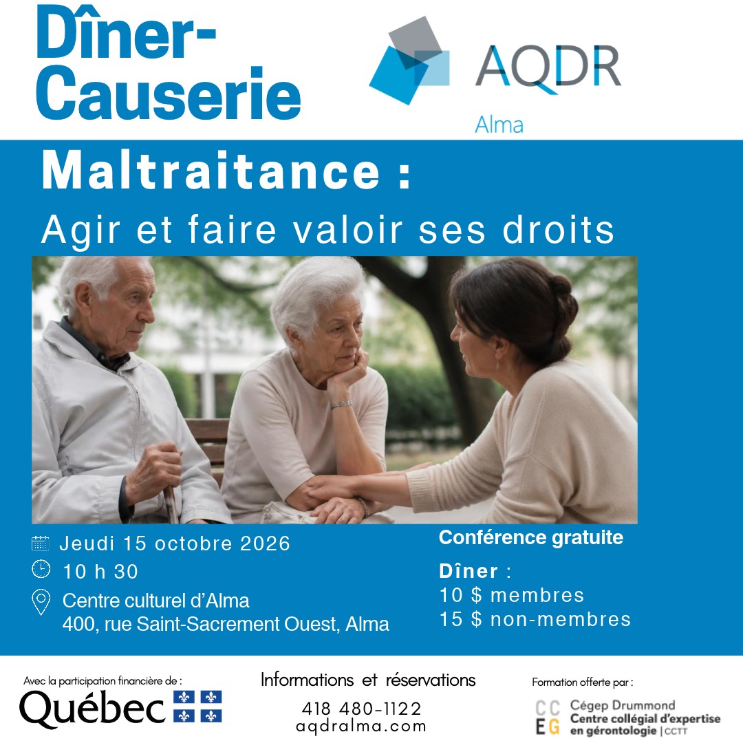 Dîner-causerie AQDR Alma